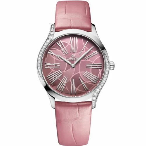 Omega De Ville Trésor 36 Stainless Steel / Pink - Lotus / Alligator 428.18.36.60.10.001 (42818366010001)